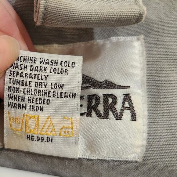 White Sierra Greige Hooded Full Zip Outdoors Casual Cotton Parka Jacket Medium - Picture 7 of 8